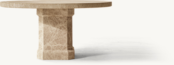 Shown in Sandblasted Crema Emperador.