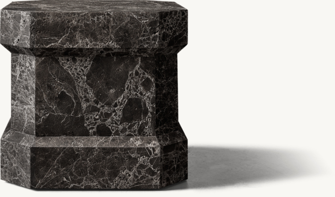 Shown in Sandblasted Saturated Black Emperador Marble.