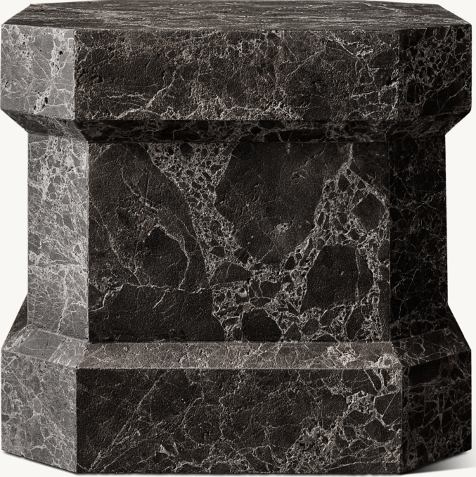 Shown in Sandblasted Saturated Black Emperador Marble.
