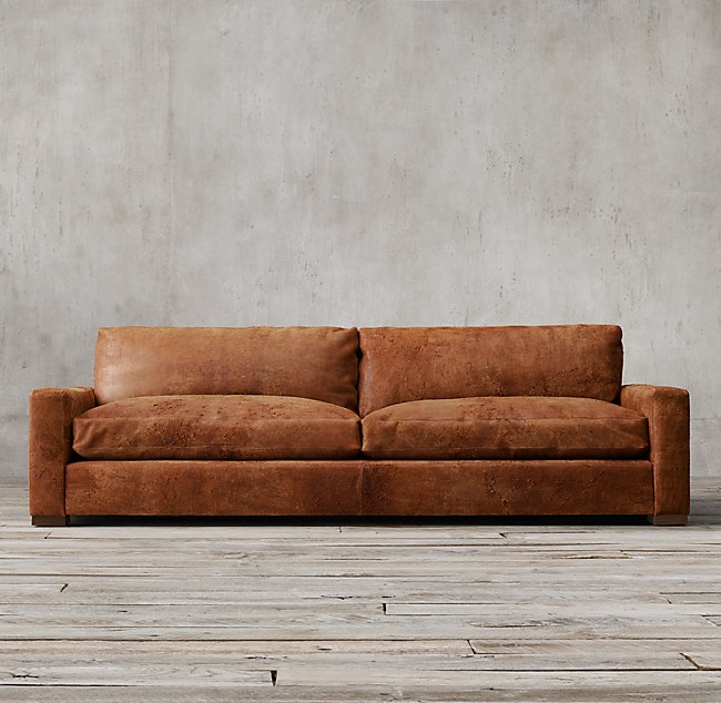Maxwell Leather Sofa, Restoration Hardware Couch Leather