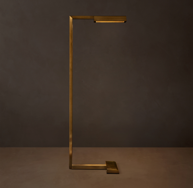 38" lamp shown in Natural Brass.