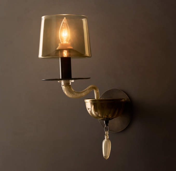 Giulia Amber Glass Sconce