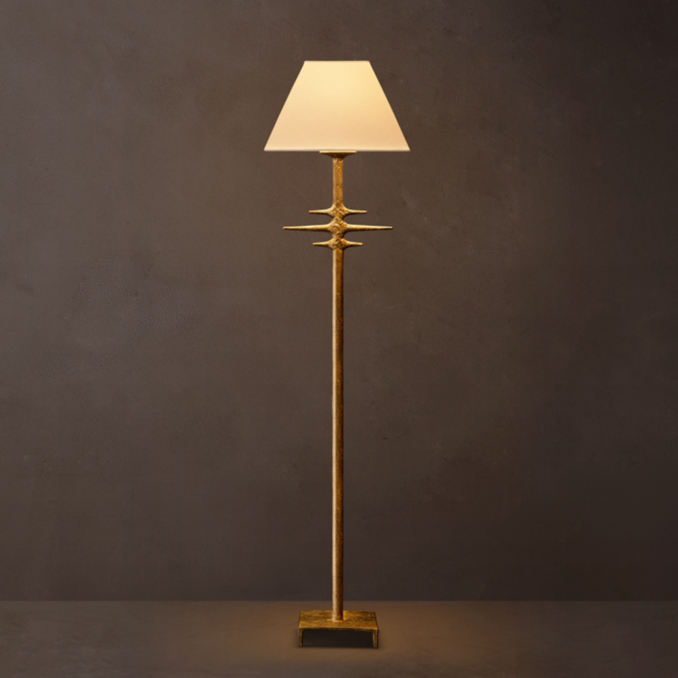 Shown in Lacquered Burnished Brass.