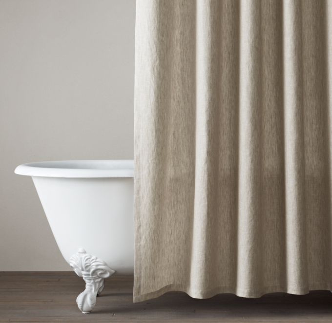 linen shower curtain