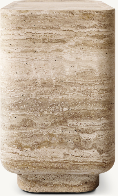 14" drink table shown in Italian Tiziano Travertine.