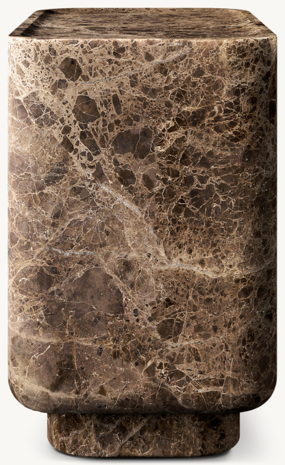 14" drink table shown in Brown Emperador Marble.