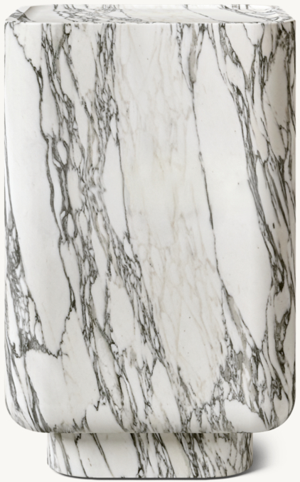 14" drink table shown in Italian Arabescato Marble.