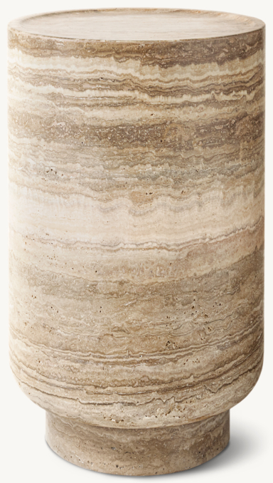 14" drink table shown in Italian Tiziano Travertine.