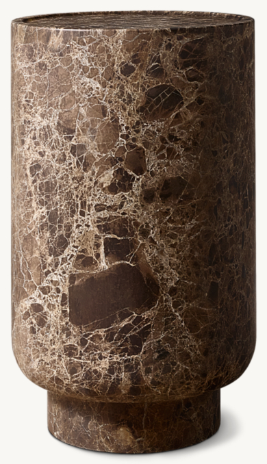 14" drink table shown in Brown Emperador Marble.