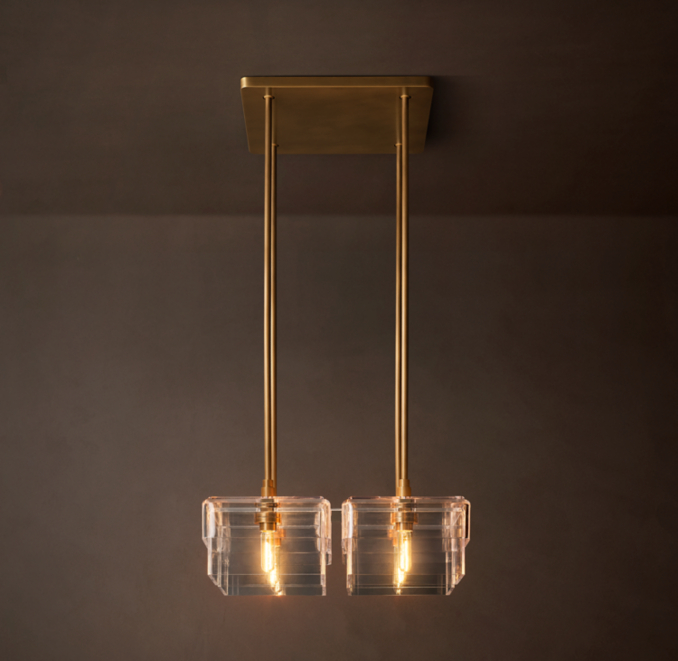 24" chandelier shown in Lacquered Burnished Brass.