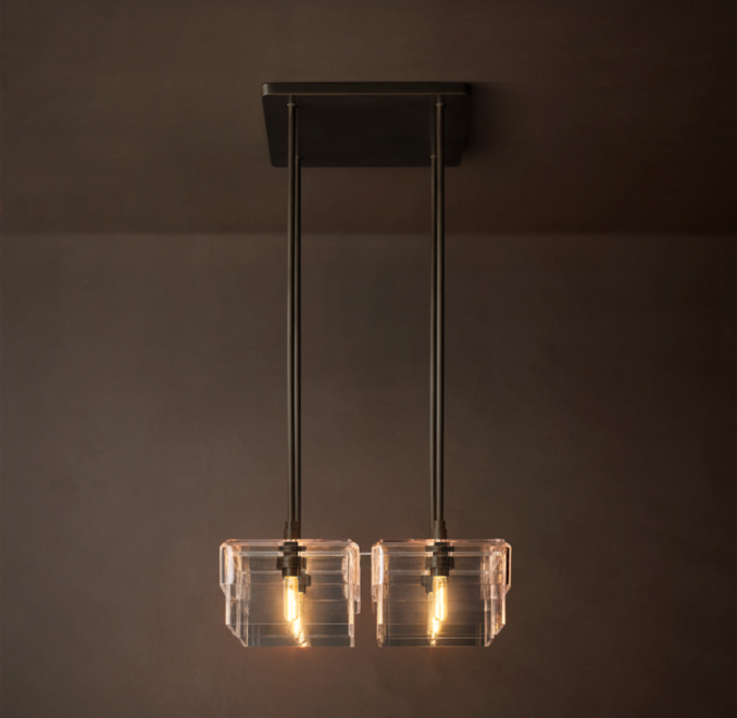 24" chandelier shown in Bronze.