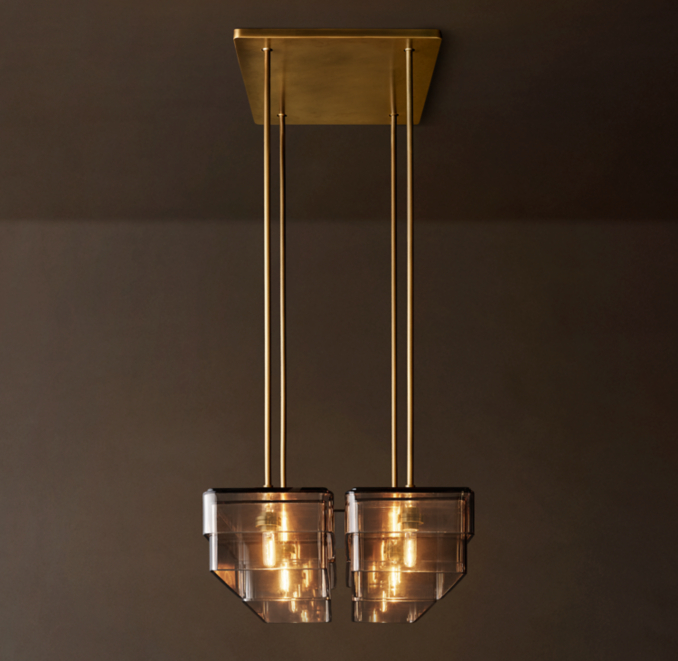 24" chandelier shown in Lacquered Burnished Brass.