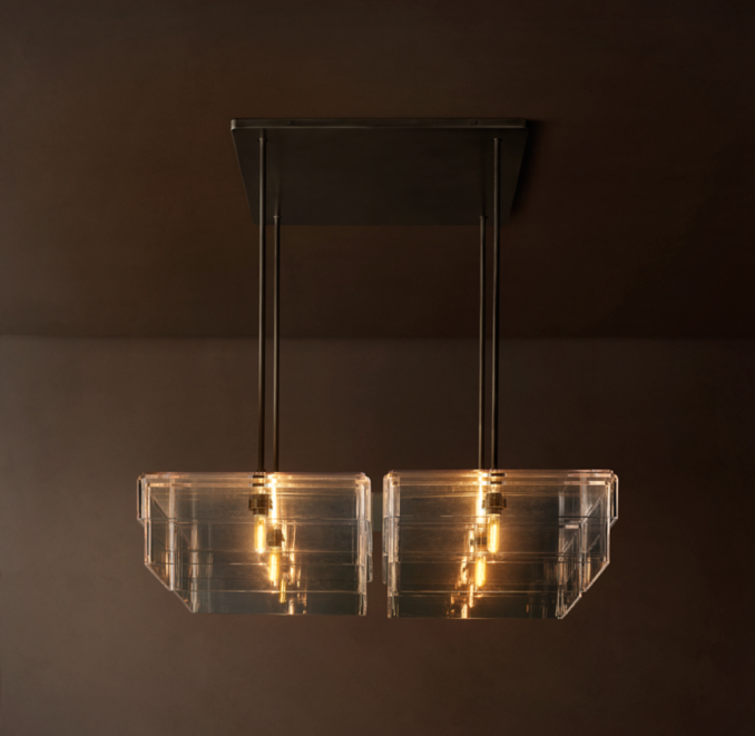 48" chandelier shown in Bronze.