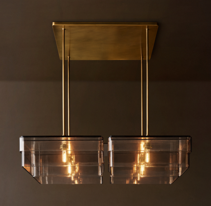 48" chandelier shown in Lacquered Burnished Brass.