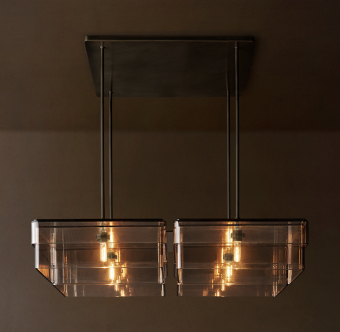 48" chandelier shown in Bronze.