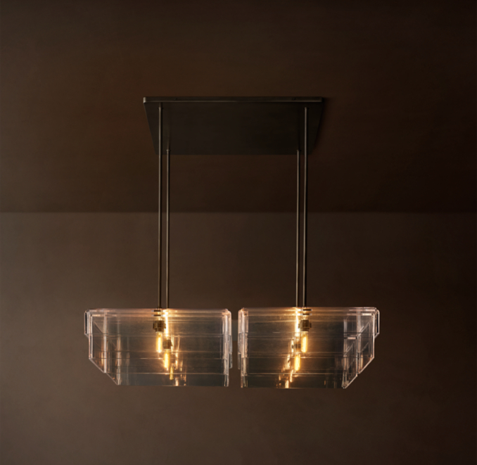60" chandelier shown in Bronze.