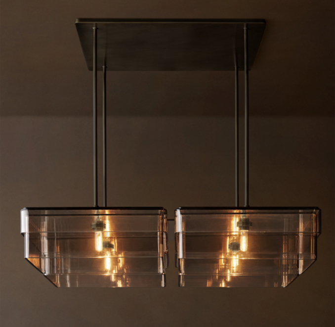606" chandelier shown in Bronze.