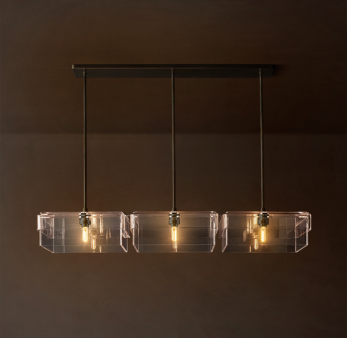 60" chandelier shown in Bronze.