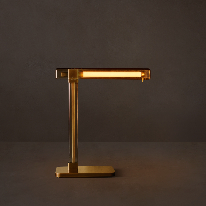 Shown in Lacquered Burnished Brass.