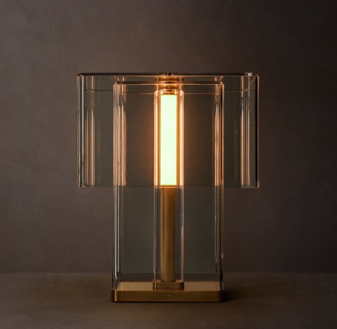 18" lamp shown in Lacquered Burnished Brass.