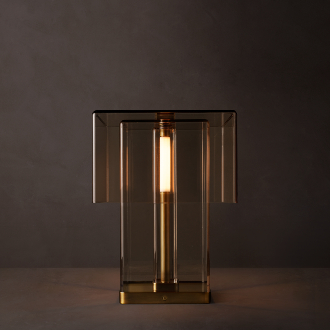 18" lamp shown in Lacquered Burnished Brass.