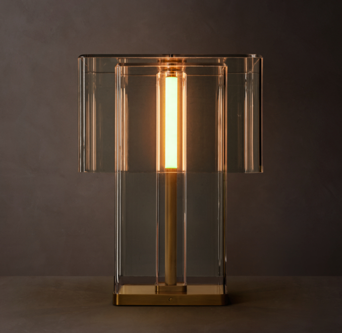 24" lamp shown in Lacquered Burnished Brass.