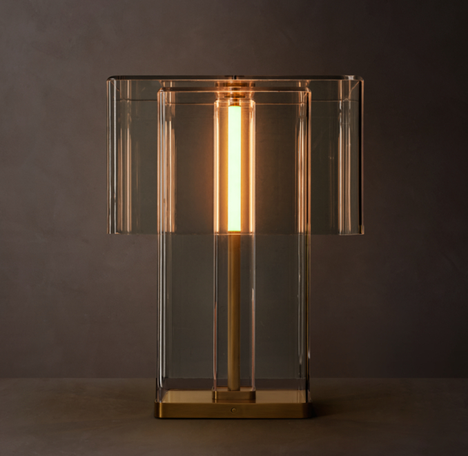 30" lamp shown in Lacquered Burnished Brass.