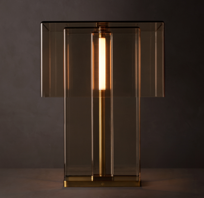 30" lamp shown in Lacquered Burnished Brass.