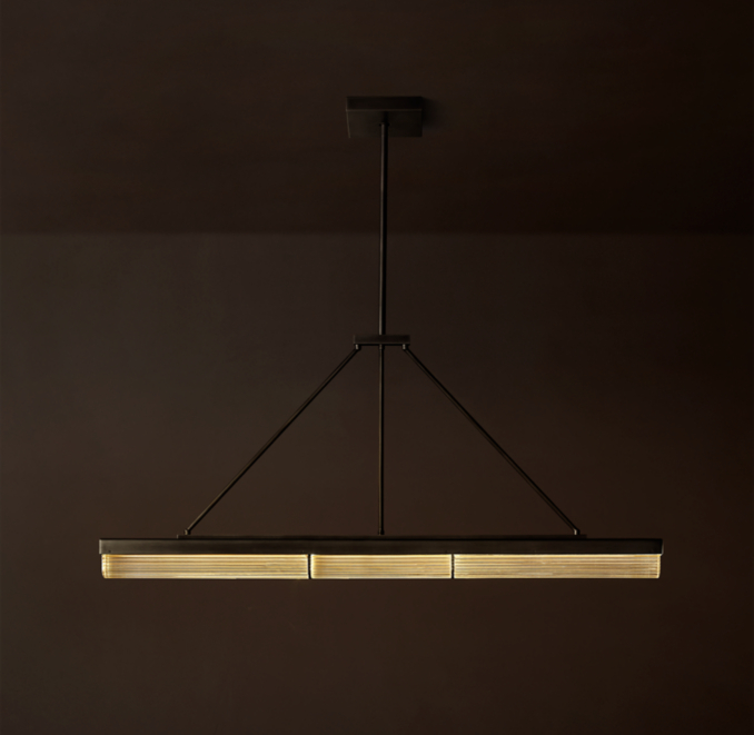 60" chandelier shown in Bronze.