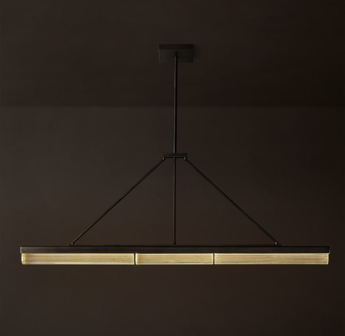 72" chandelier shown in Bronze.