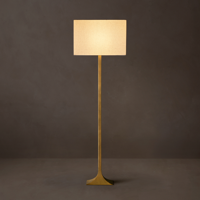 Shown in Lacquered Burnished Brass.