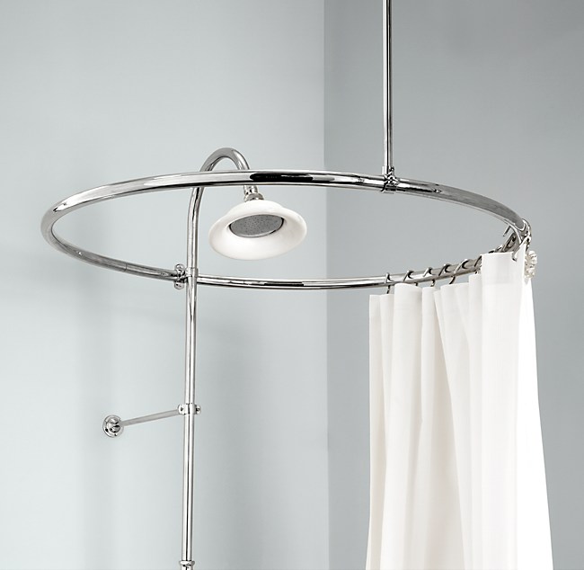 Round Shower Curtain Rod, Ceiling Mounted Shower Curtain Rod