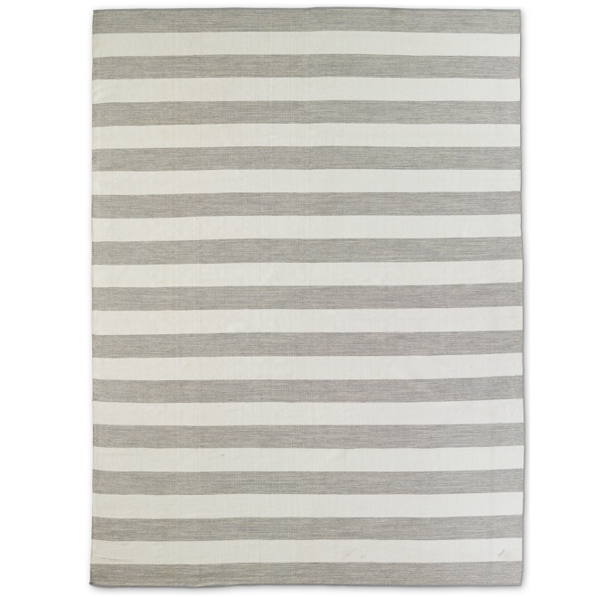 Perennials® Performance Bold Stripe Outdoor Rug Fog