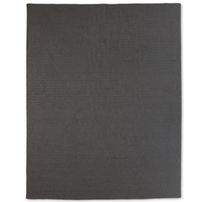 Solid Sunbrella® Braided Outdoor Rug Charcoal