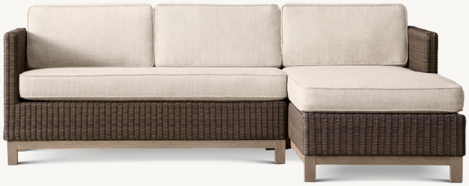 Front view of Malibu Right-Arm Sofa Chaise Sectional 