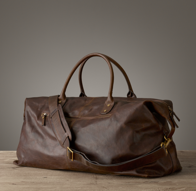 Italian Leather Weekender Bag