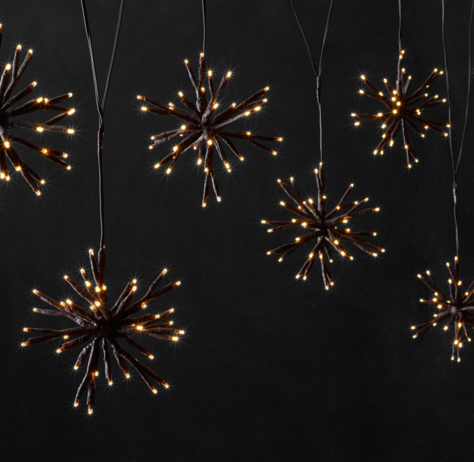 Starlit Sphere String Lights Bark