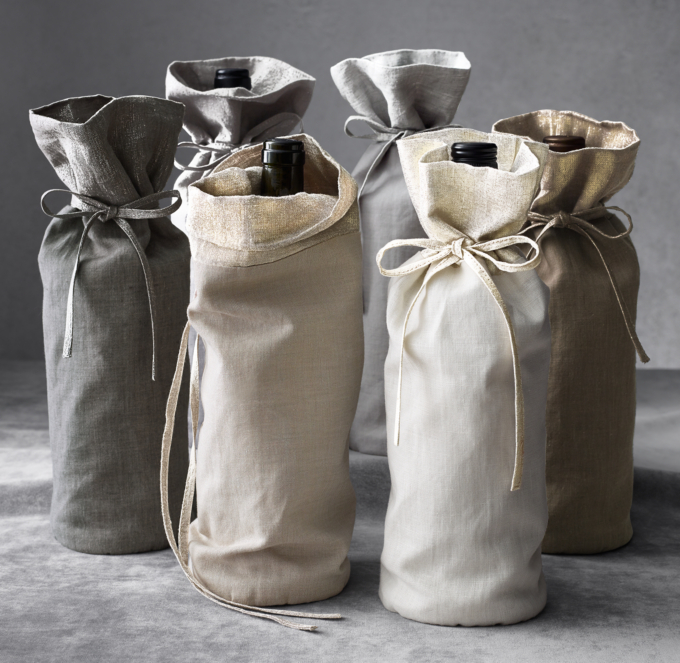 metallic wine bags