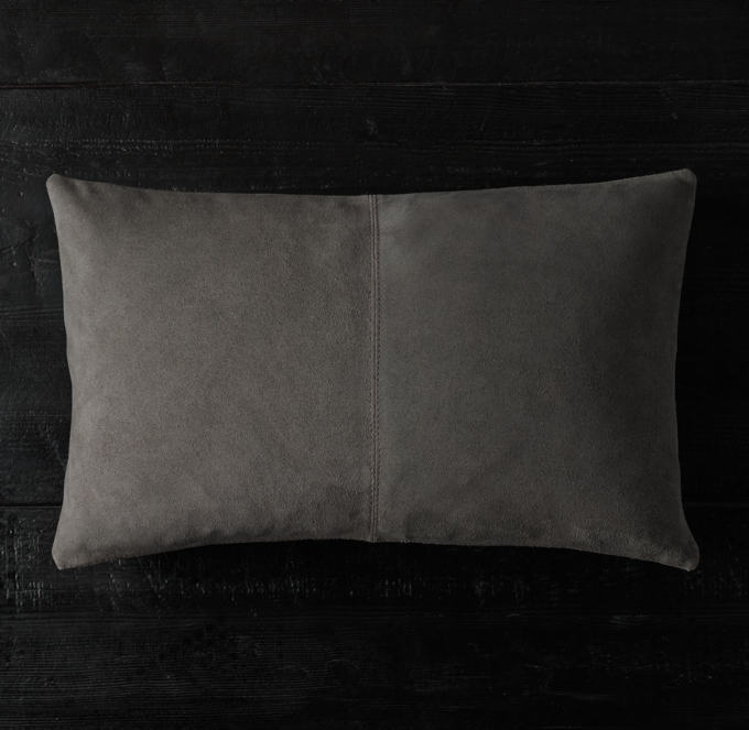 Cowhide Suede Pillow Cover Lumbar