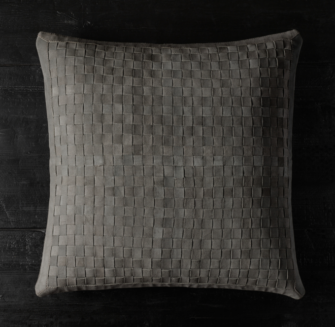 Suede Basket Weave Pillow Cover Square