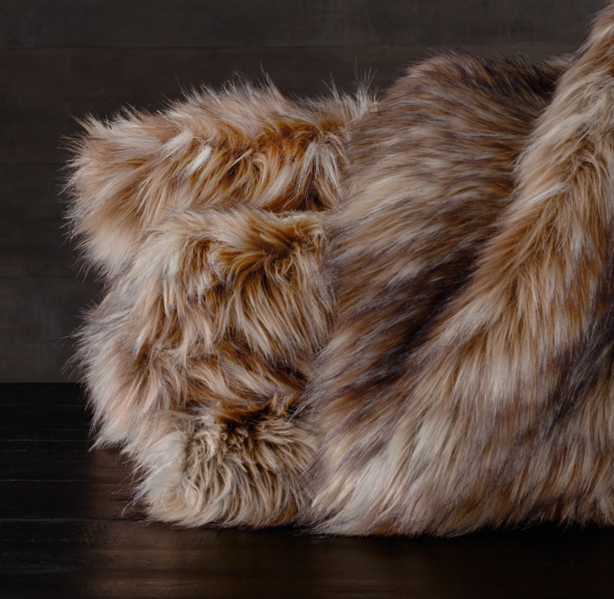 Exotic Faux Fur Throw Siberian Red Fox