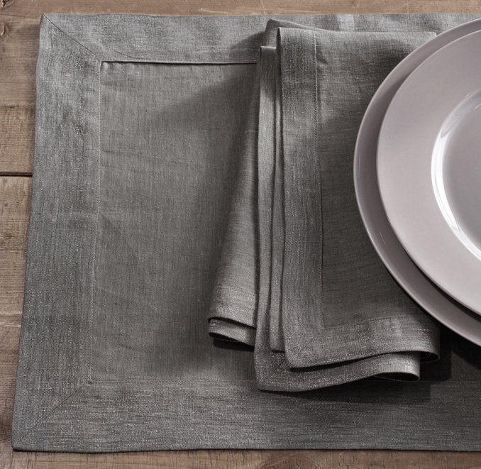Belgian Linen Metallic Placemat (Set of 4)