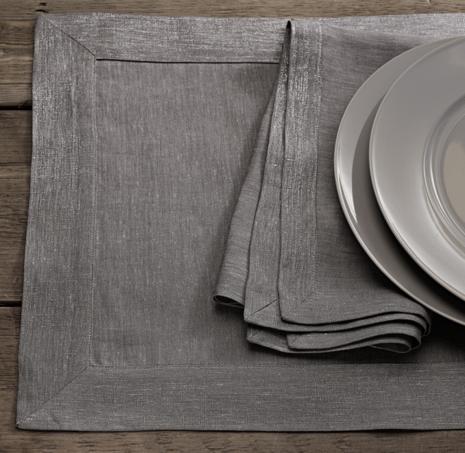 Belgian Linen Metallic Placemats (Set of 4)