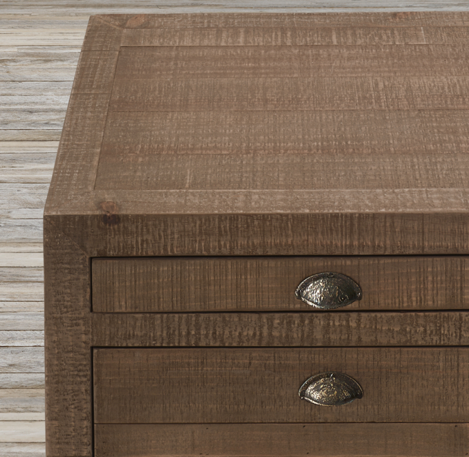 Printmaker's 24" Closed Nightstand