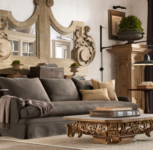 Vintage French Burlap Pillow Covers