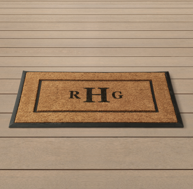 Personalized Coir with Rubber Frame Doormat