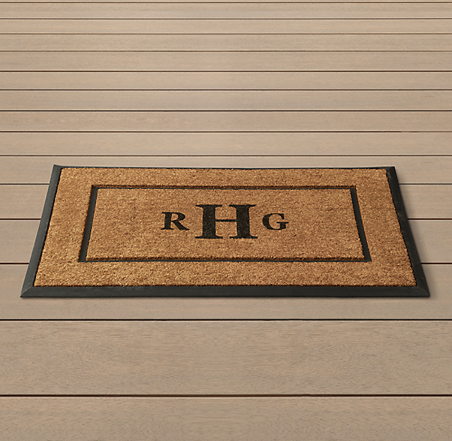 Personalized Coir With Rubber Frame Doormat, Restoration Hardware Outdoor Doormats