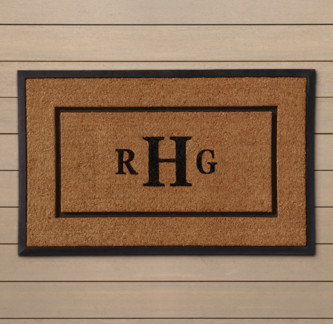 Personalized Coir with Rubber Frame Doormat