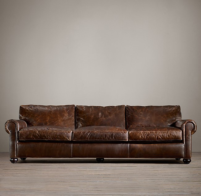 Original Lancaster Leather Sleeper Sofa, Lancaster Leather Sofa Restoration Hardware
