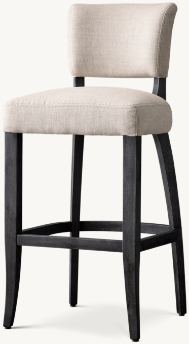Three Quarter view of AdèLe Fabric Bar & Counter Stool 
